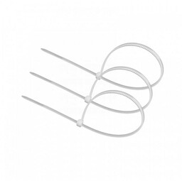 Opaska zaciskowa kablowa 2,5x200mm biała - 100 szt.