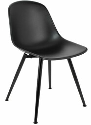 Krzesło z tworzywa RESOL czarne na czarnych nogach