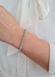 Pakamera Kryształki Swarovski bransoletka miętowa