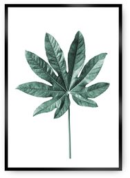 Plakat Leaf Emerald Green, 50 x 70 cm,