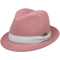 Kapelusz Dziecięcy Filc Wełniany Trilby by Lipodo, różowy,