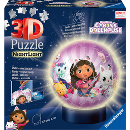 Ravensburger, Puzzle 3d, Kula Świecąca W Ciemności Koci
