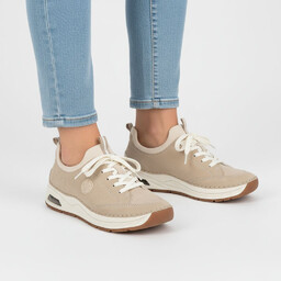 Rieker Półbuty damskie, cholewka ze skóry ekologicznej sportowa