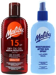 Malibu Suchy Olejek W Żelu SPF15 200ml +