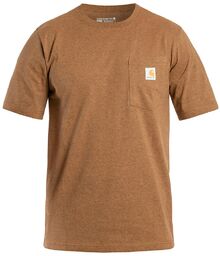 Koszulka T-Shirt Carhartt K87 Pocket - Oiled Walnut