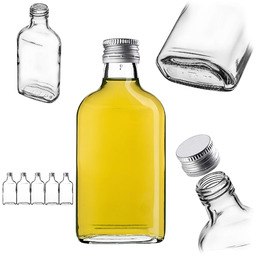 Butelka piersiówka Viane 200ml z srebrną zakrętką 5