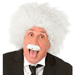 Peruka z wąsami Naukowiec