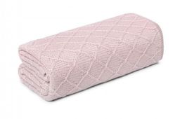 Lekki kocyk / otulacz 90x90 pale pink -