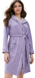 Damski krótki szlafrok LUISA Fioletowy / Lila