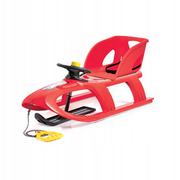 Sanki z oparciem, kierownica, płoza, klakson pas bezpieczeństwa