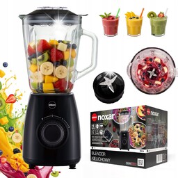 Blender kielichowy szklany do koktajli 1,8L 1000W czarny