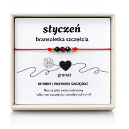 Bransoletka z Granatem  Kamień Urodzinowy Styczeń/GiovanniDivine
