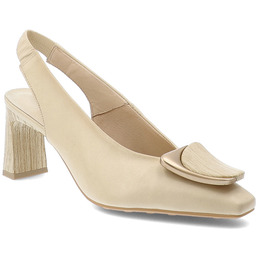 Hispanitas Półbuty damskie, skórzana cholewka naturalna odkryta pięta