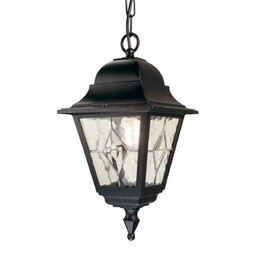 Elstead Lighting Lampka wisząca zewnętrzna Norfolk NR9-BLK retro