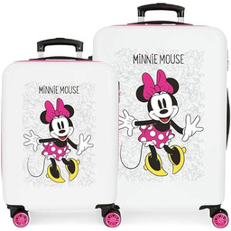 Disney Minnie Enjoy The Day walizka kabinowa, biały,
