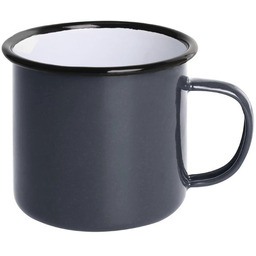 Olympia Kubek emaliowany 350 ml 6 szt. szaro/czarny