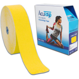 AcuTop PREMIUM kinesiology tape - KINESIO żółty 32m