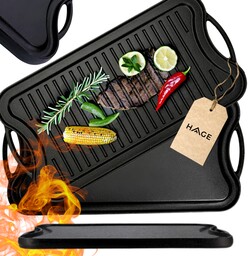Duża Płyta Żeliwna Dwustronna 51x26 cm Ruszt Grill