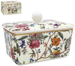 MASELNICA PORCELANOWA z POKRYWKĄ Ornamenty Williama Kilburna