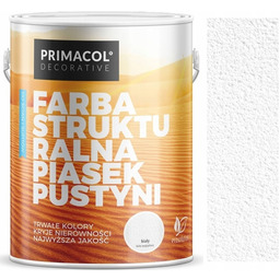 Primacol Farba Strukturalna Dekoracyjna Piasek Pustyni Biała 5L