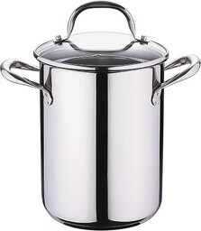 Bergner Gourmet Pasta Pot with Lid, Silver,23 x