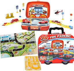 Straż Pożarna Parking Miasto Zestaw W Walizce Auta