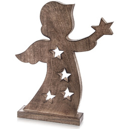 Figurka drewniana świąteczna anioł MANGO 43 cm
