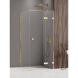Złota kabina prysznicowa prawa 100x100 EXK-1675 Avexa Gold