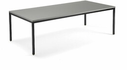Stół konferencyjny QBUS, 2400x1200 mm, 4 nogi, srebrna