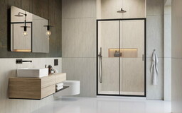 Radaway Alienta Black DWJ drzwi wnękowe 140 cm