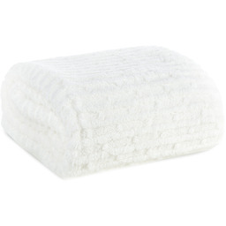 Koc 70 x 160 Mikrofibra Tłoczona Lisa Biały