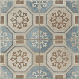 Gres szkliwiony PATCHWORK PALETTE GPT1236 blue mat 42x42