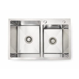 Zlewozmywak stalowy dwukomorowy STEEL 7549 inox