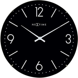 Zegar ścienny NeXtime 3157ZW "BASIC DOME", cichy, ø