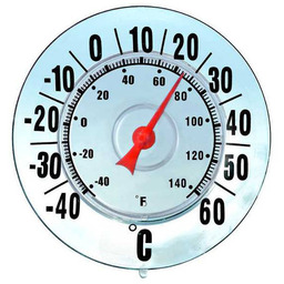 Termometr zaokienny, montaż bez wiercenia, Ø 18 cm,