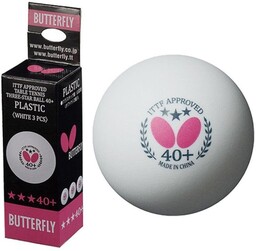 Piłeczki Do Tenisa Stołowego Ping-Ponga 3Szt. Butterfly Starball40