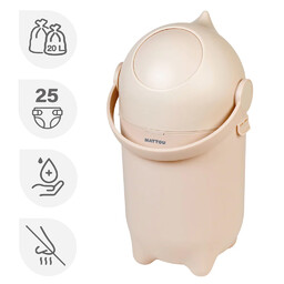 Nattou Kosz na pieluchy Dropy beżowy 27 cm