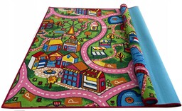 Dywan Dziecięcy kolorowe ulice zamki Drogi 250x250