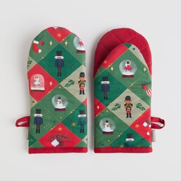 Komplet Rękawic Kuchennych Nutpatcher 13x30 cm z motywem