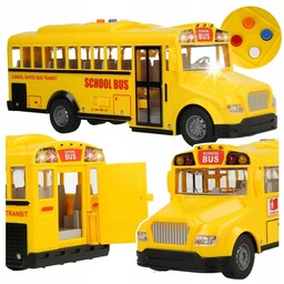 INTERAKTYWNY AUTOBUS SZKOLNY światła DŹWIĘKI otwierane drzwi NAPĘD