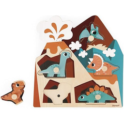 Janod - Drewniane puzzle dźwiękowe Dino - 5