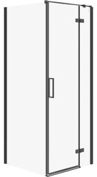 CERSANIT Kabina prysznicowa narożna JOTA prawa czarna 80x80x195