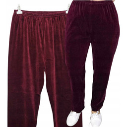 Wino Spodnie Dresowe Welur 50 52 Polskie Prosta