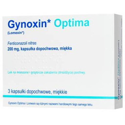Gynoxin Optima 200 mg, 3 kapsułki dopochwowe miękkie