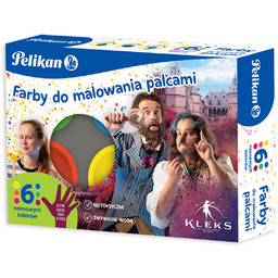 Pelikan, Farby do malowania palcami,Kleks, 6 kolorów