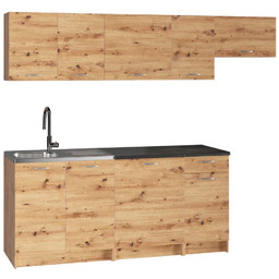 Edinos Komplet 7 szafek kuchennych 240 cm dąb