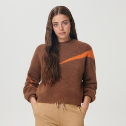 Sinsay - Sweter oversize - Brązowy