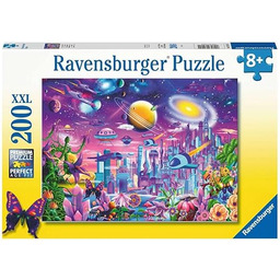 Puzzle dla dzieci 2D: Kosmiczne Miasto 200 elementów