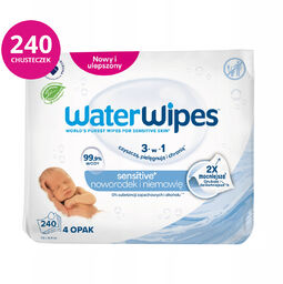 WaterWipes Bio, chusteczki nawilżane, wodne, od urodzenia, 4