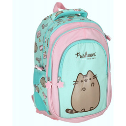 Pusheen plecak 4 komory, plecy usztywniane, odblaskowe elementy